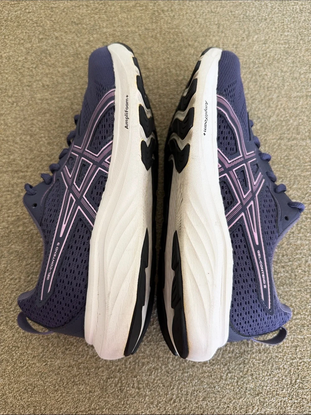 ASICS AMPLIFOAM +GEL CONTEND 9 WOMENS SZ 8 RUNNING WALKING SNEAKERS